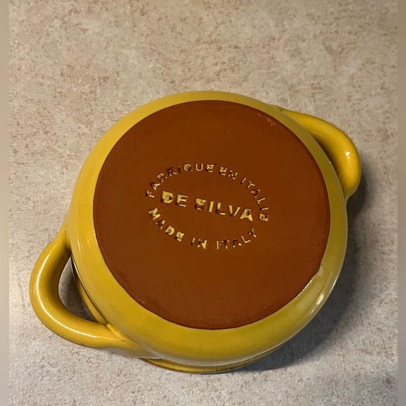 De Silva Terre D' Umbria Handmade Italian Pottery Soup Bowl Two Handles - Picture 8 of 10